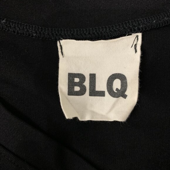 BLQ 0 Black Short Sleeve Top With Pockets Minimal Street Style - Picture 6 of 7
